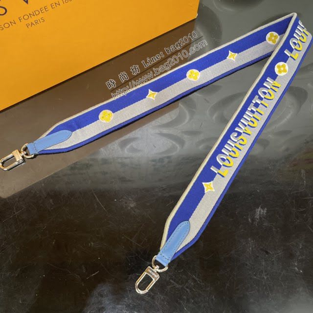 LOUIS VUITTON專櫃新款肩帶 路易威登品牌標識織紋花卉兩面肩帶 LV字母拼接肩帶 J02505  ydh4100